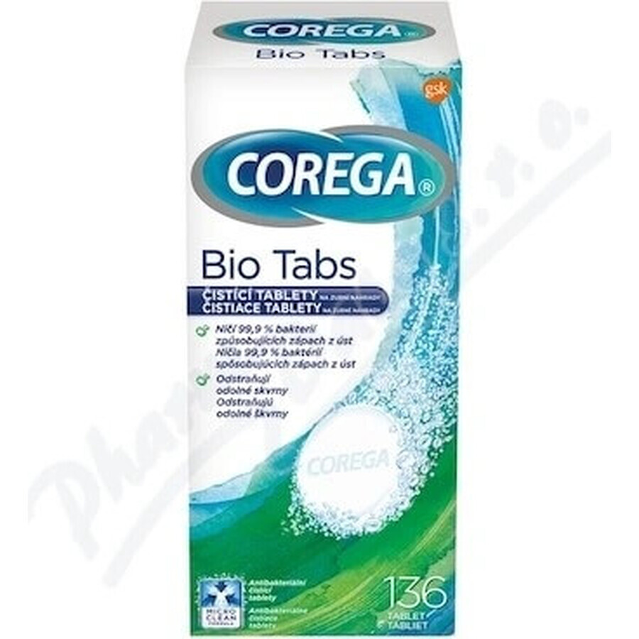 COREGA BIO Tabs 1x136 Stück, Tabletten zur Gebissreinigung