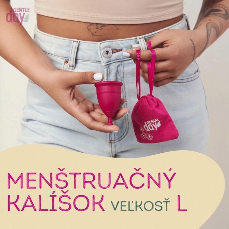 Cupa menstruală Genial Day, mărimea L 1×1 buc, cupă menstruală