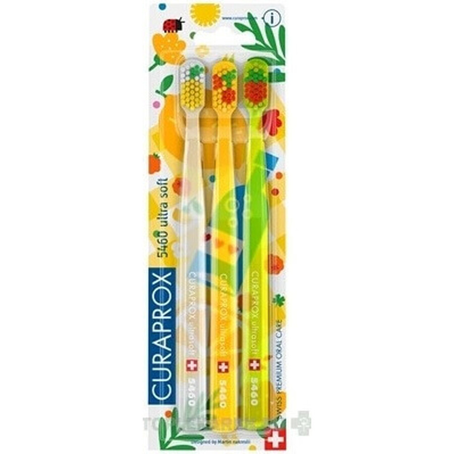 CURAPROX CS 5460 ultra soft, Picnic edition, 3 pcs in 1×3 pcs pack, toothbrush