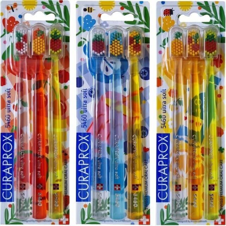 CURAPROX CS 5460 ultra soft, Picnic edition, 3 pcs in 1×3 pcs pack, toothbrush