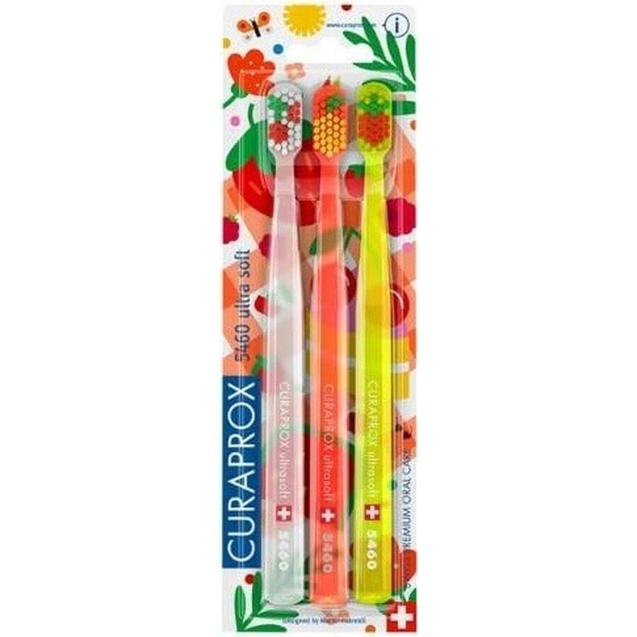 CURAPROX CS 5460 ultra soft, Picnic edition, 3 pcs in 1×3 pcs pack, toothbrush