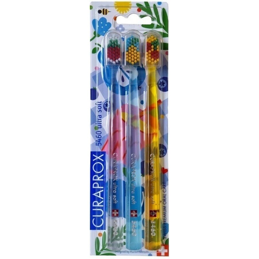 CURAPROX CS 5460 ultra soft, Picnic edition, 3 pcs in 1×3 pcs pack, toothbrush