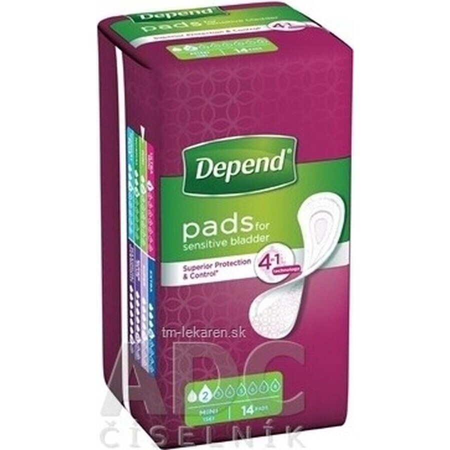 DEPEND MINI 1×14 pezzi, assorbenti per incontinenza