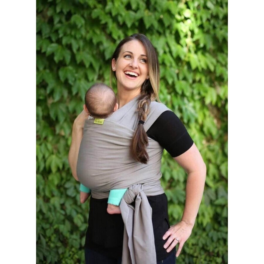 BOBA Baby Carrier/Scarf Wrap Bamboo Light Grey 1×1 buc, fabricat din amestec de bambus