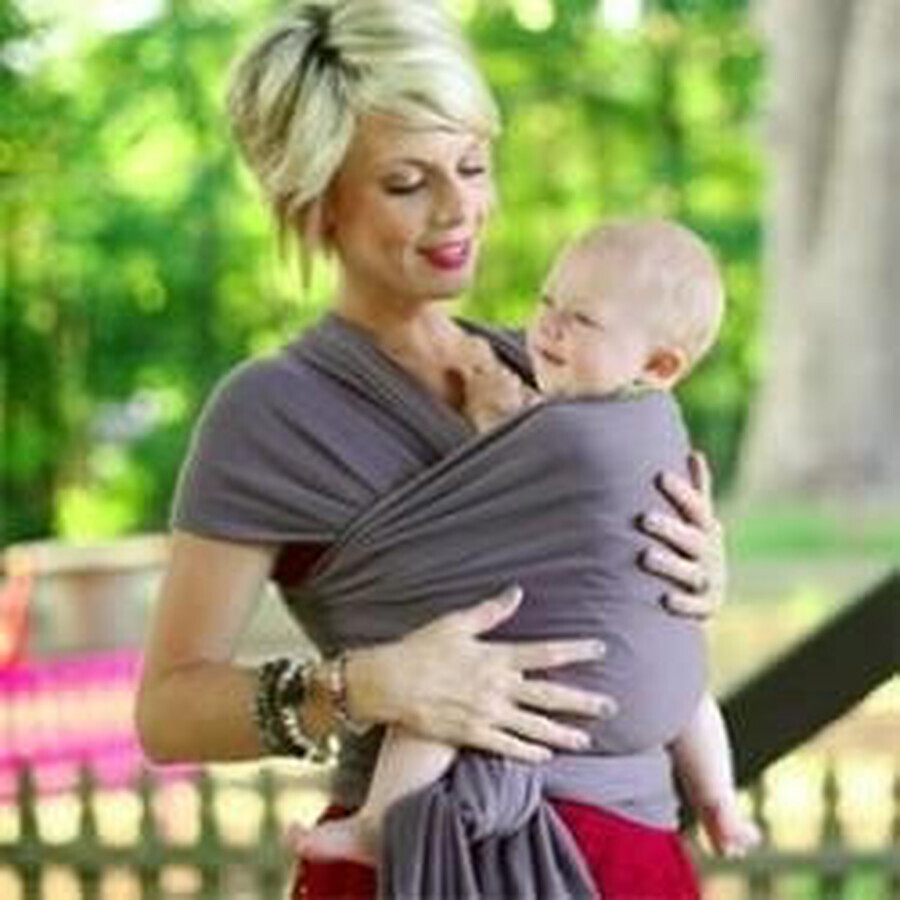 BOBA Baby Carrier/Scarf Wrap Bamboo Light Grey 1×1 buc, fabricat din amestec de bambus