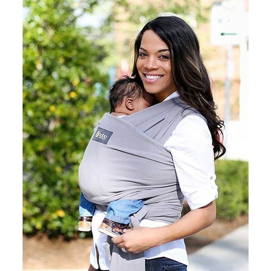 BOBA Baby Carrier/Scarf Wrap Bamboo Light Grey 1×1 buc, fabricat din amestec de bambus