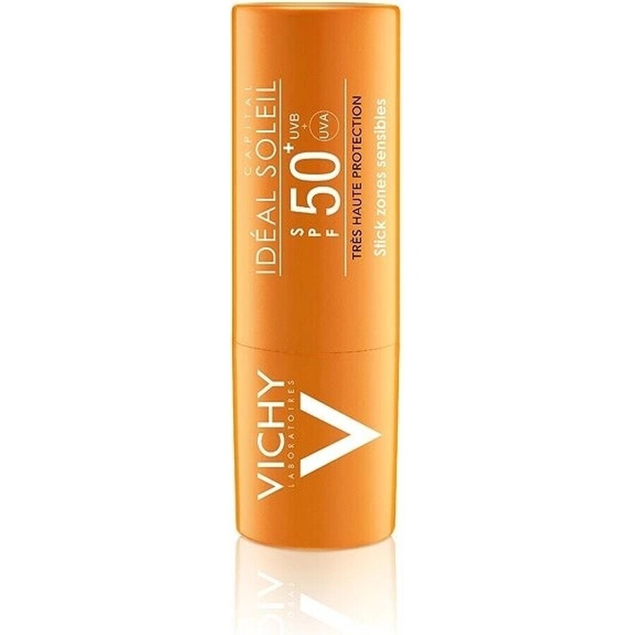 VICHY Idéal Soleil Stick para proteger las zonas sensibles y los labios SPF 50 9g 1×9 g 1×9 g, stick de protección