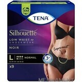 TENA SILHOUETTE NORMAL NORMAL BLACK L 9KS 1×9 Stück, Inkontinenz-Unterwäsche