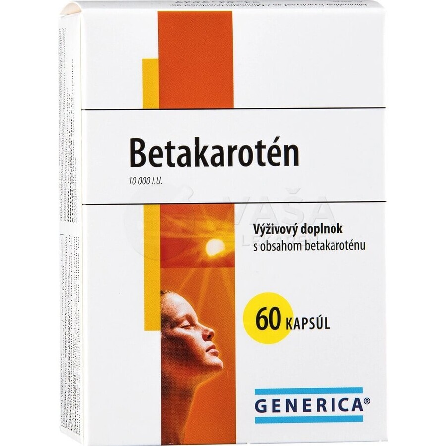 GENERICA Betacaroten 1×60 cps, complemento alimenticio