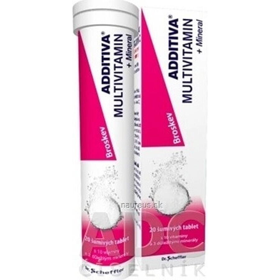 ADDITIVA MULTIVITAMIN + Mineral, Pfirsich 1×20 tbl