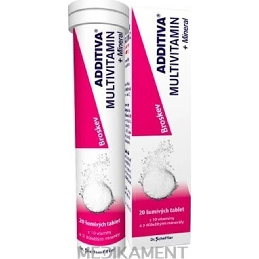 ADDITIVA MULTIVITAMIN + Mineral, Pfirsich 1×20 tbl