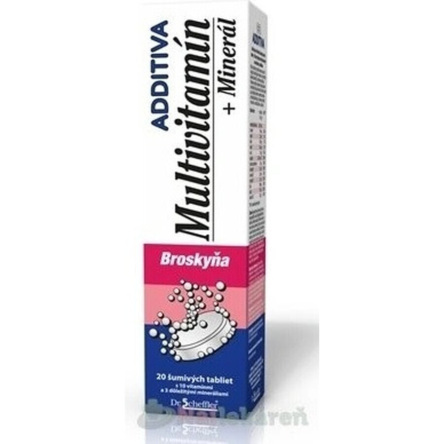 ADDITIVA MULTIVITAMIN + Mineral, Pfirsich 1×20 tbl