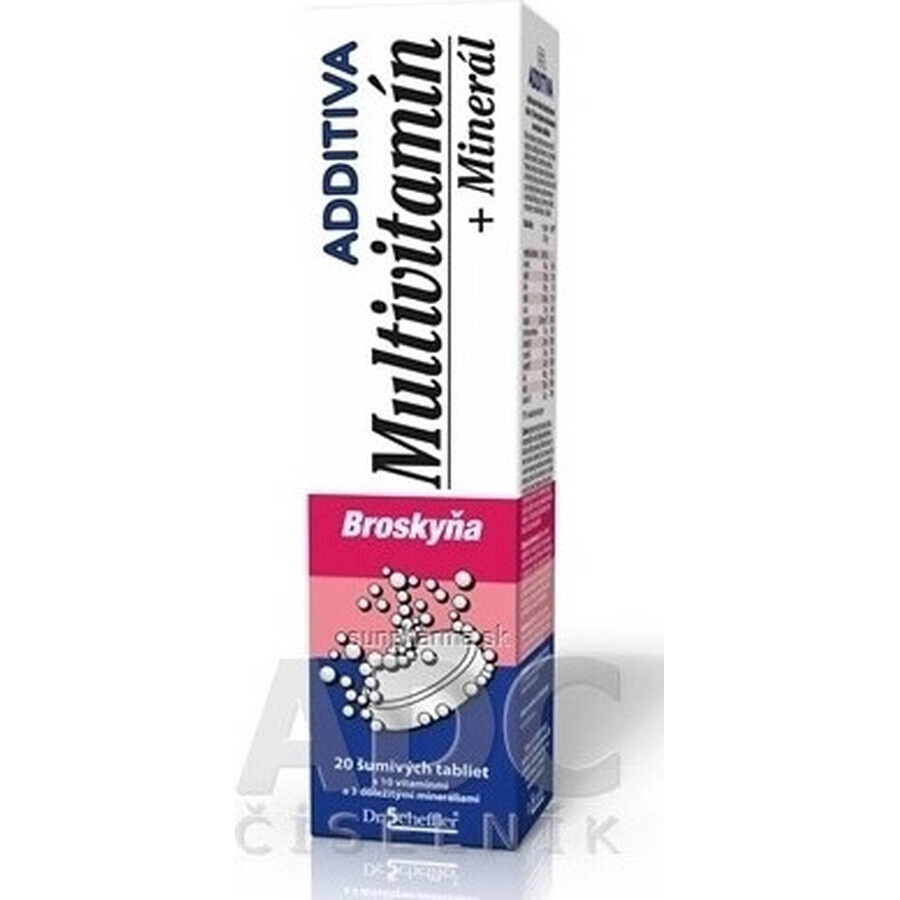 ADDITIVA MULTIVITAMIN + Mineral, Pfirsich 1×20 tbl