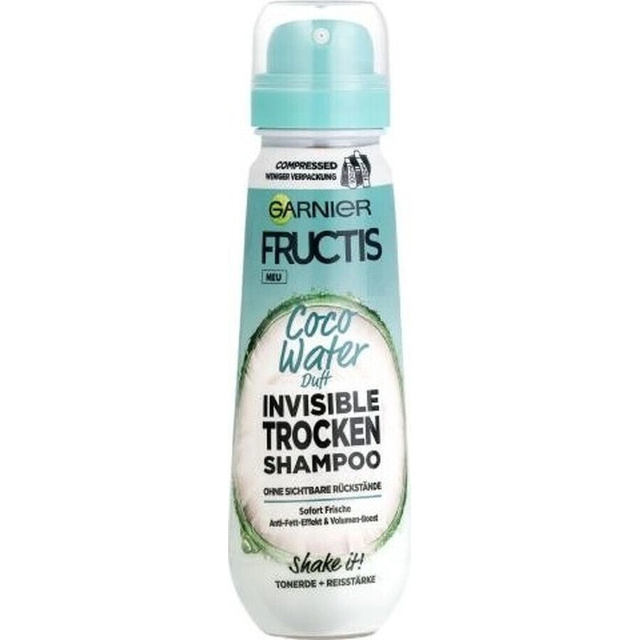 Garnier Fructis champú seco invisible con sabor a agua de coco 1×100 ml, champú seco