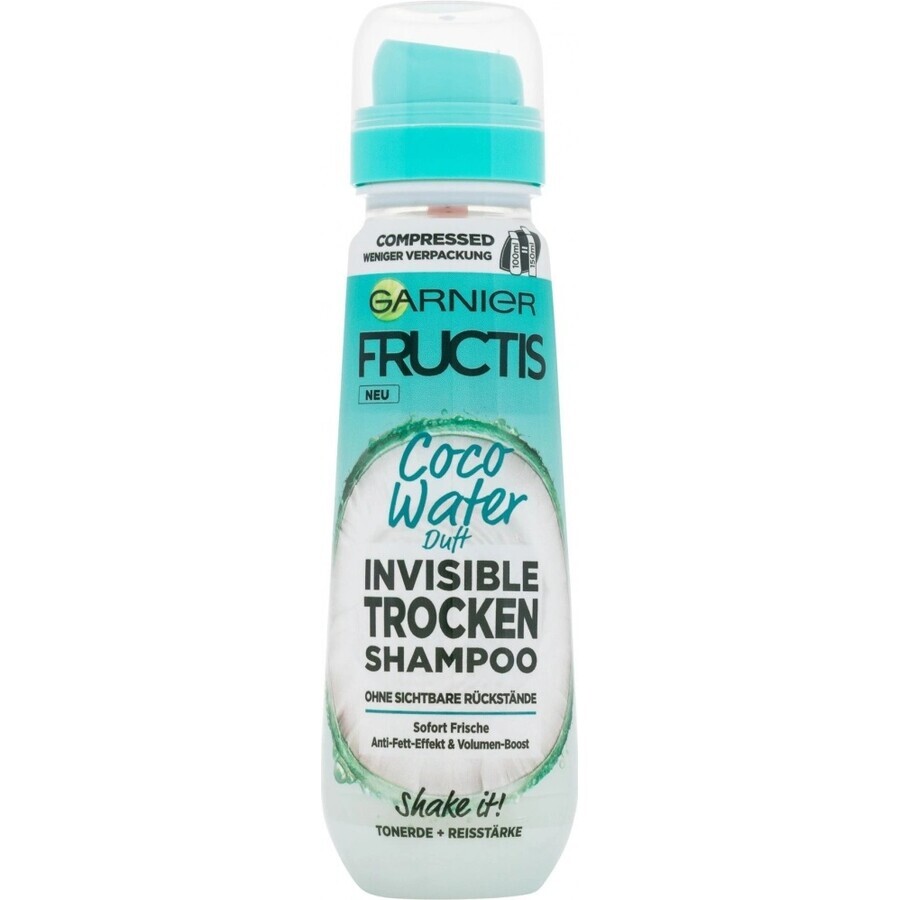 Garnier Fructis champú seco invisible con sabor a agua de coco 1×100 ml, champú seco