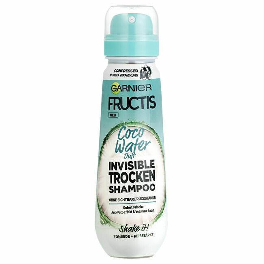 Garnier Fructis champú seco invisible con sabor a agua de coco 1×100 ml, champú seco