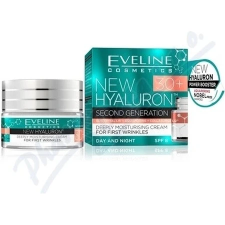 Eveline Hyaluron Clinic Day and Night Cream 30+ 1×50 ml, deeply moisturizing cream for first wrinkles