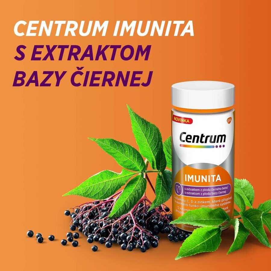 Centrum Immunity mit schwarzem Holunderextrakt 1x60 cps, Multivitamin mit Vitamin C und D zur Stärkung der Immunität