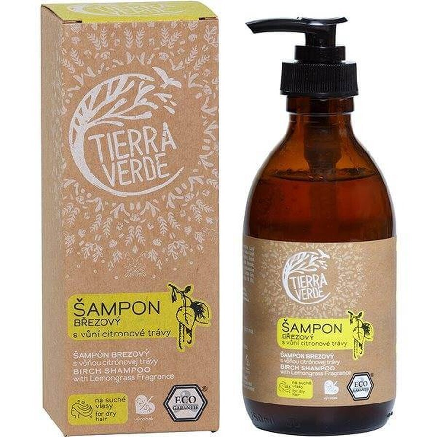 Tierra Verde Shp Shp Brezovy Vona Citron Grass 1×230 ml, pflegendes Shampoo für trockenes Haar