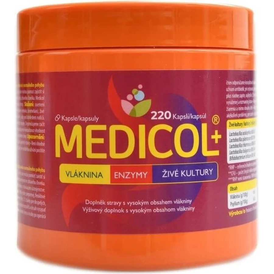 MEDICOL PLUS fibres + enzymes + cultures vivantes 1×220 cps, complément alimentaire