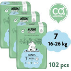 Muumi Baby Pants 7 XL 16-26 kg, pachet lunar de scutece ecologice 1×102pcs, scutece ecologice