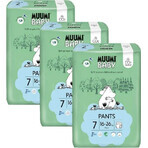 Muumi Baby Pants 7 XL 16-26 kg, pachet lunar de scutece ecologice 1×102pcs, scutece ecologice