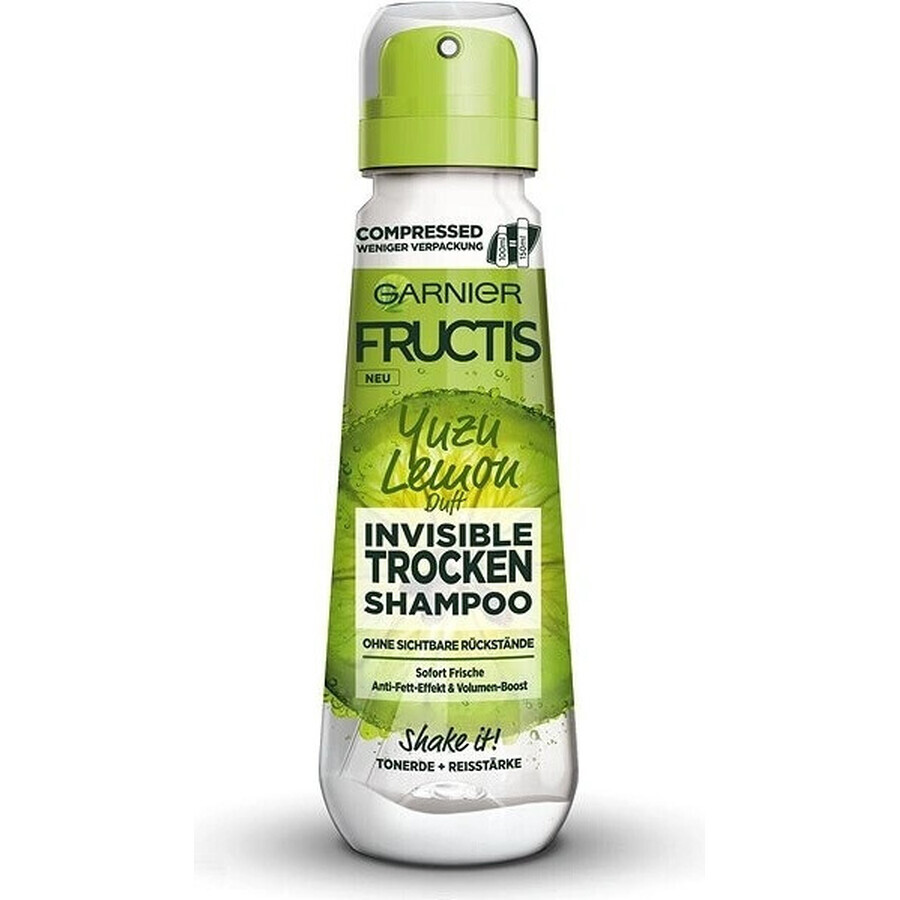 Garnier Fructis unsichtbares Trockenshampoo mit Zitronen-Yuzu-Geschmack 1×100 ml, Trockenshampoo