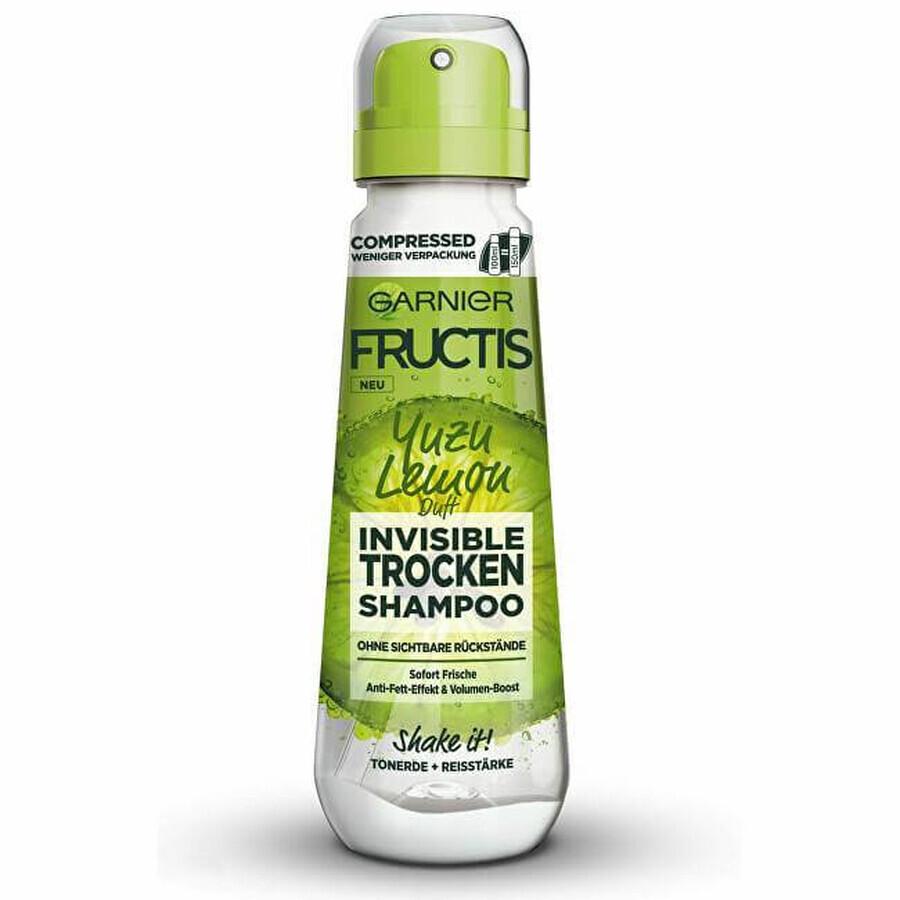 Garnier Fructis unsichtbares Trockenshampoo mit Zitronen-Yuzu-Geschmack 1×100 ml, Trockenshampoo