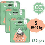 Muumi Baby 5 Maxi+ 10-16 kg, 1×132Stück Monatspackung Bio-Windeln, ECO-Windeln