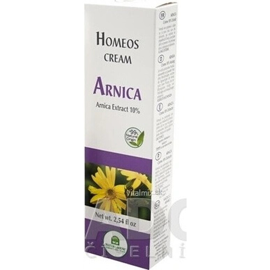 NH - Homeos cream ARNIKA CREAM 1×75 ml, 10% d'extrait d'arnica