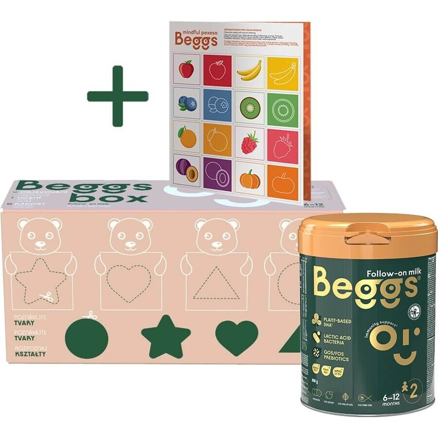 Beggs 2 lapte de urmărire, Beggs box+ pexeso 3×800 g, lapte de urmărire