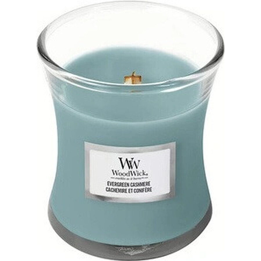 WoodWick Evergreen Evergreen Cashmere bougie moyenne 1×275 g, bougie parfumée