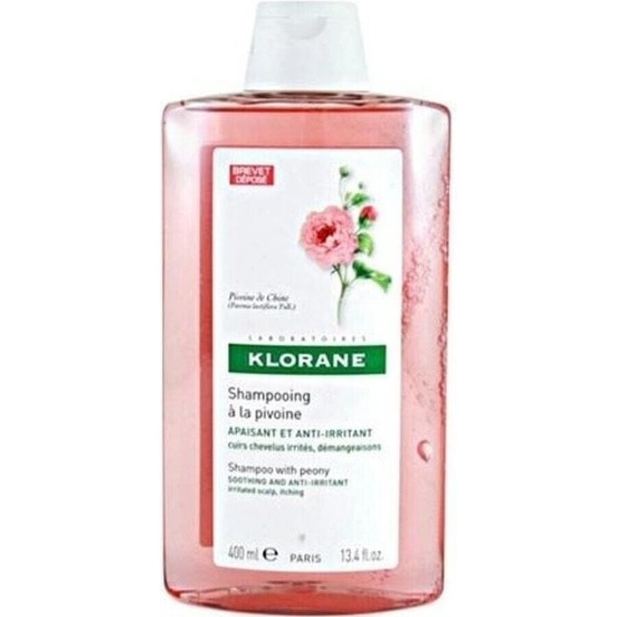 KLORANE SHAMPOOING à la pivoine biologique 1×200ml, shampooing pour cuir chevelu sensible et irrité