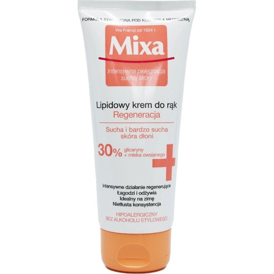 Crema mani Mixa 1×100 ml, crema mani per mani screpolate