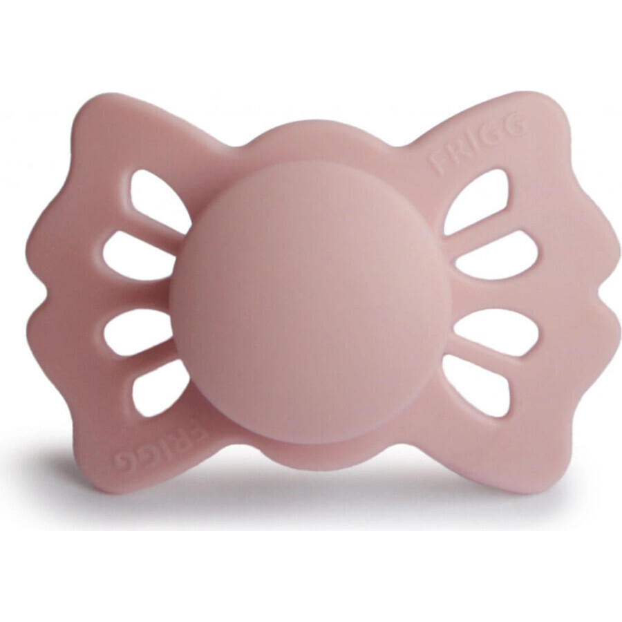 FRIGG Lucky Lucky Symmetrical Symmetrical Silicone Soother Blush, 0-6m 1×1 pc, silicone pacifier