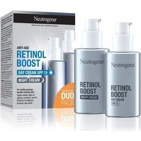 NEUTROGENA® Retinol Boost DUOPack crema antiedad de día SPF15 + crema de noche 2x50ml 2×50ml, crema antiedad