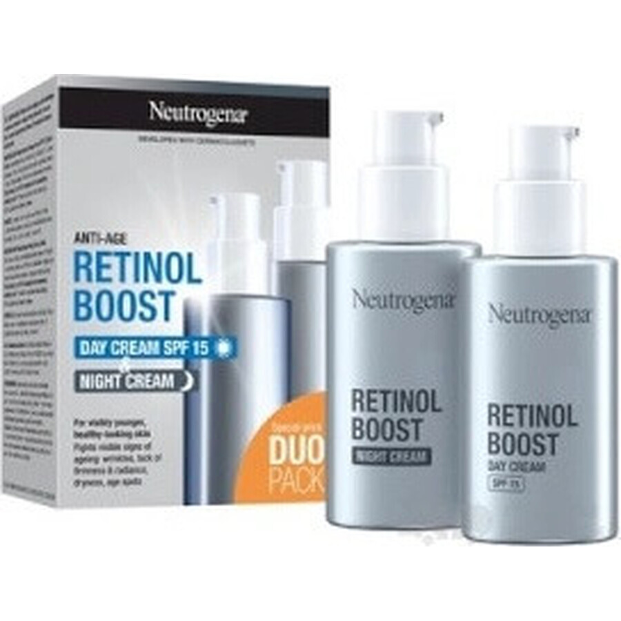 NEUTROGENA® Retinol Boost DUOPack crema antiedad de día SPF15 + crema de noche 2x50ml 2×50ml, crema antiedad