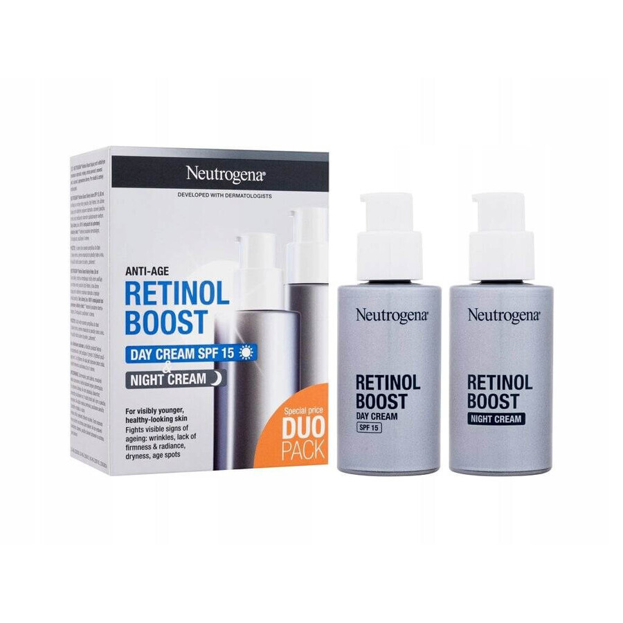 NEUTROGENA® Retinol Boost DUOPack crema antiedad de día SPF15 + crema de noche 2x50ml 2×50ml, crema antiedad