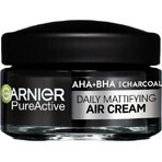 Garnier Pure Active AHA + BHA crema de día ligera 3en1 crema de día con carbón activado 1×50 ml, crema de día