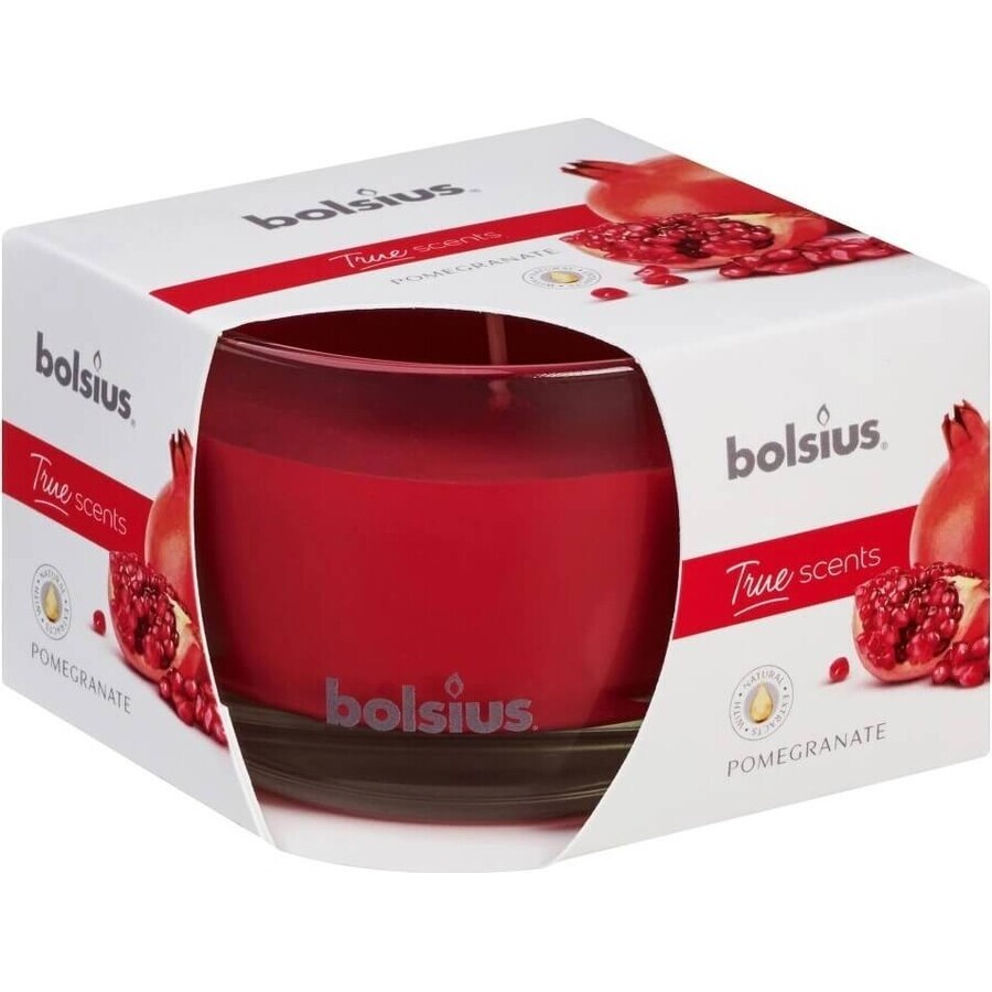 Bolsius Aromatic 2.0 Glass Bottle 90x63mm Pomegranate, scented candle 1×1 pc, scented candle