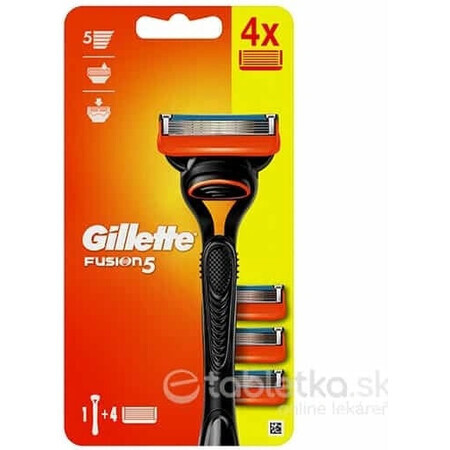 GILLETTE FUSION SHAVER FUSION SHAVER + 4 NH 1×1 Stück, Rasierer