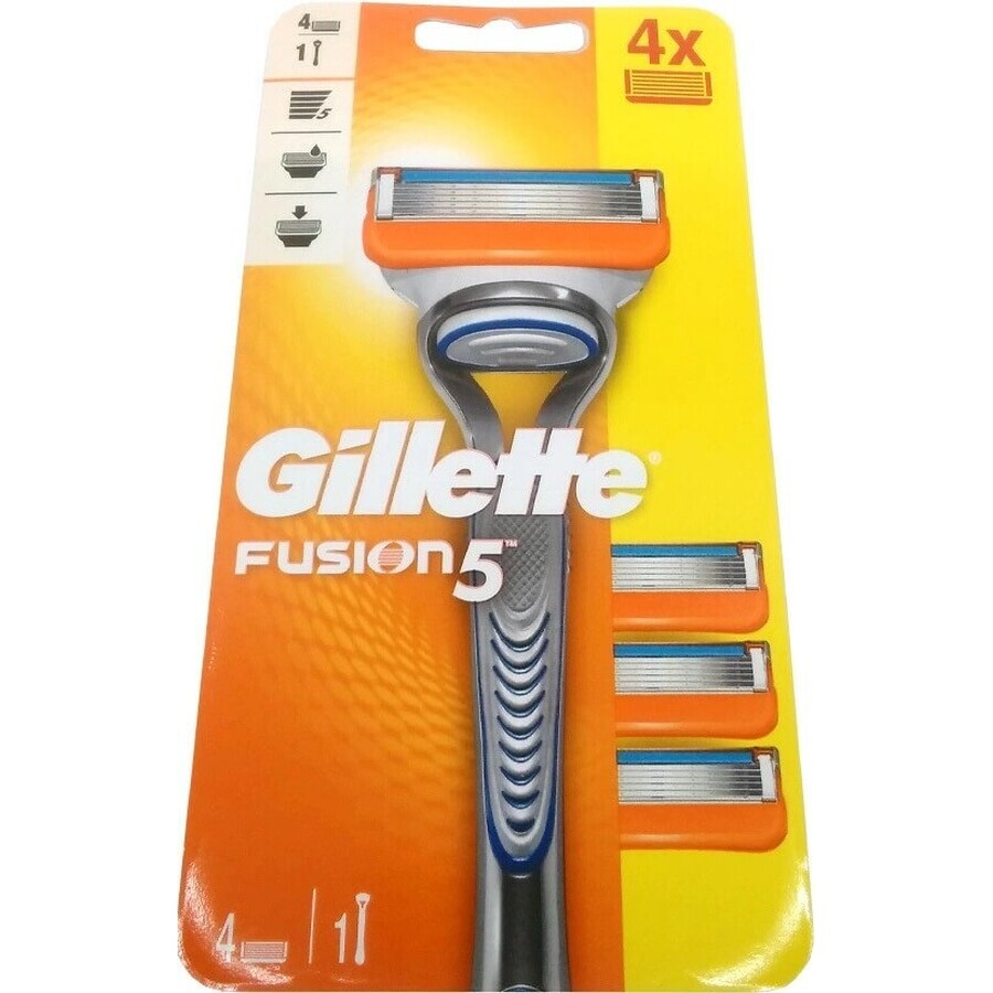 GILLETTE FUSION SHAVER FUSION SHAVER + 4 NH 1×1 Stück, Rasierer