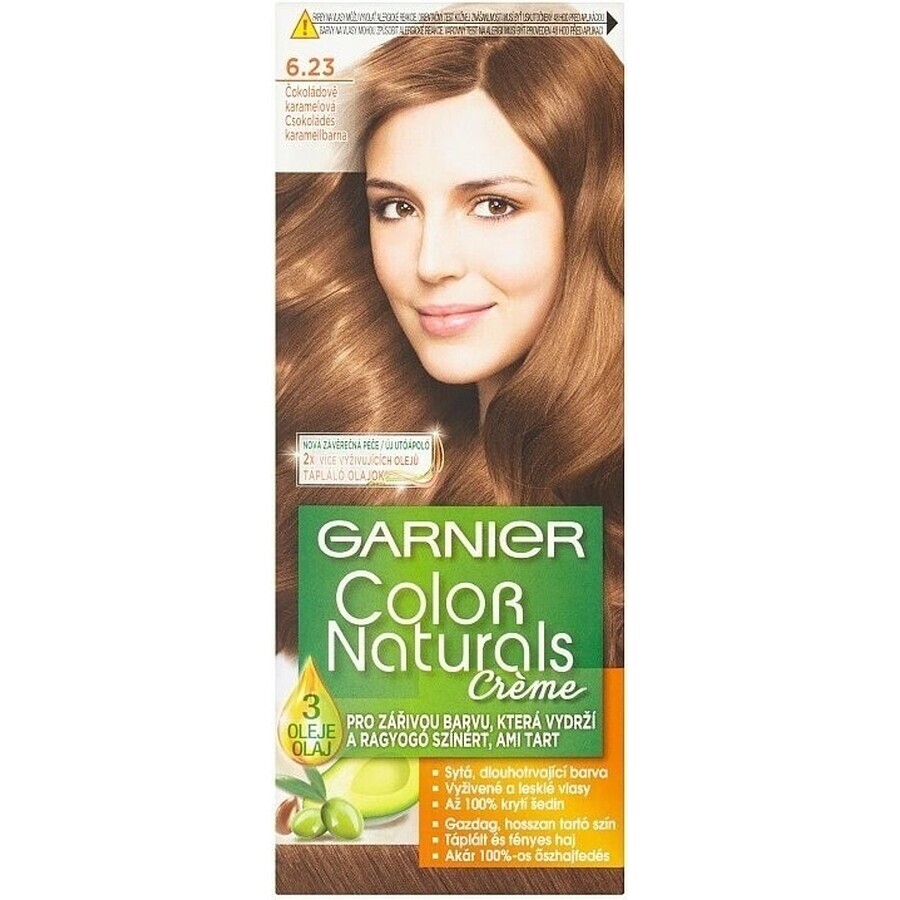 Garnier Color Naturals Tinte Permanente 6.23 Chocolate Caramelo 1×1 unidad, tinte para el cabello