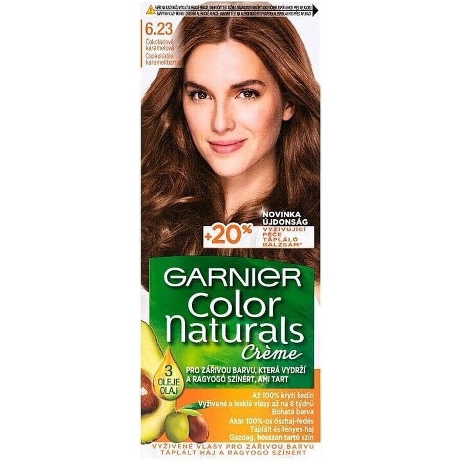 Garnier Color Naturals Tinte Permanente 6.23 Chocolate Caramelo 1×1 unidad, tinte para el cabello