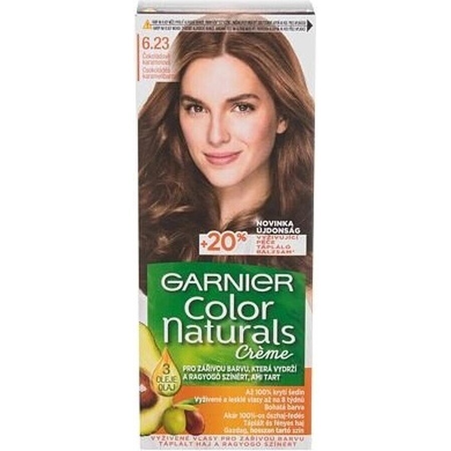 Garnier Color Naturals Tinte Permanente 6.23 Chocolate Caramelo 1×1 unidad, tinte para el cabello