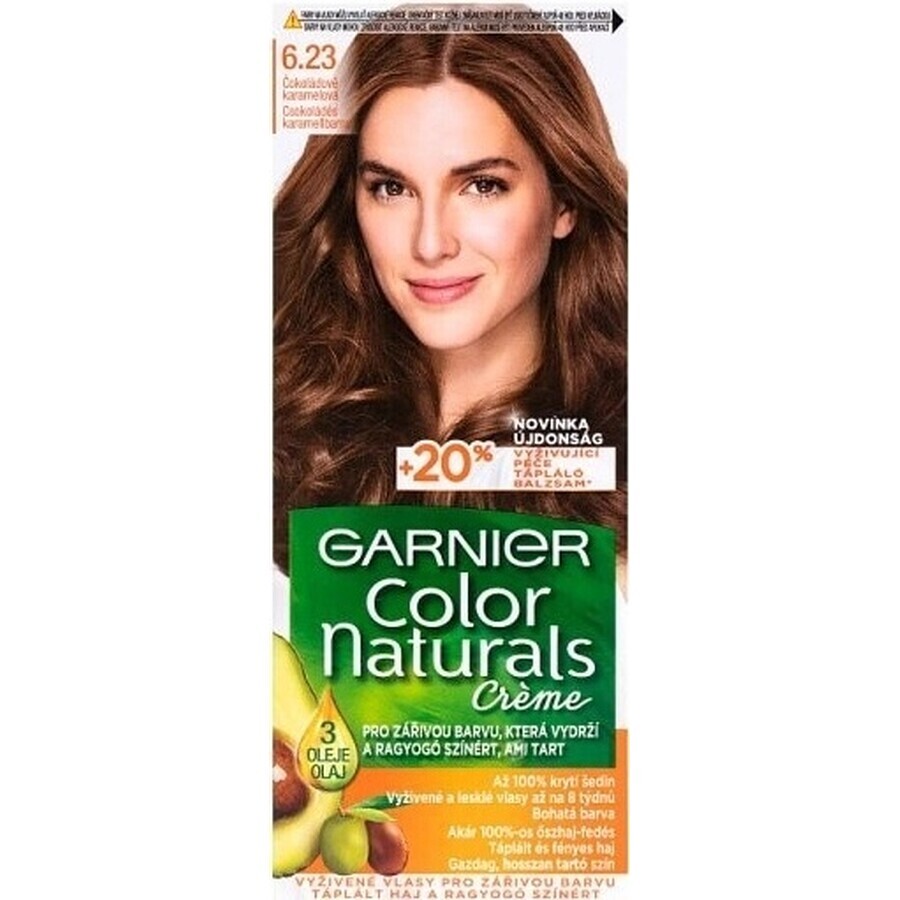 Garnier Color Naturals Tinte Permanente 6.23 Chocolate Caramelo 1×1 unidad, tinte para el cabello