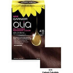 Garnier Olia Permanente Haarfarbe 4.15 Ice Chocolate 1×1 Set, permanente Haarfarbe