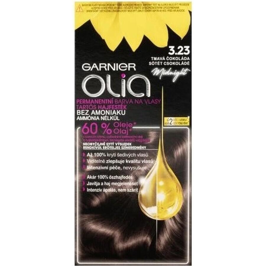 Garnier Olia Permanente Haarfarbe 4.15 Ice Chocolate 1×1 Set, permanente Haarfarbe