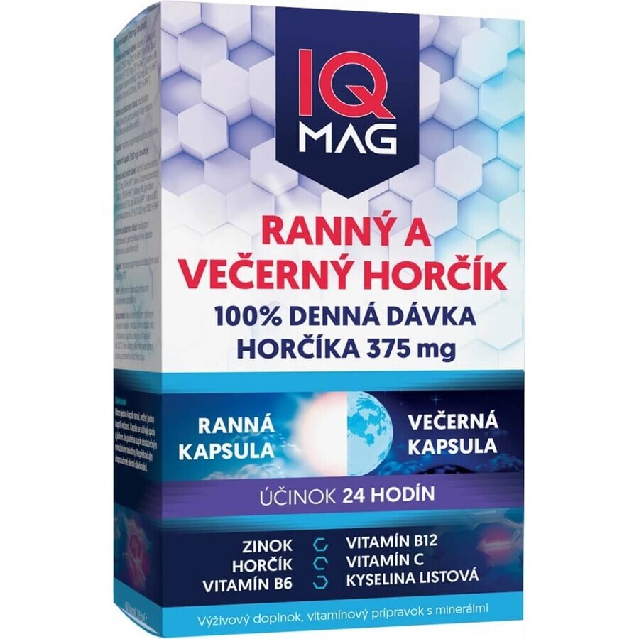 IQ MAG Magnesium morgens und abends 1×60 cps, Nahrungsergänzungsmittel