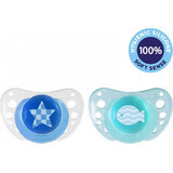 CHICCO Physio Air silicone pacifier boy 2 pcs, 6-16m+ 1×2 pcs, orthodontic pacifier